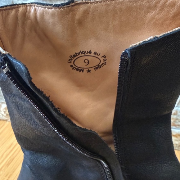 John Fluevog Nicola Black Leather Mid-Shin Boots - Picture 9 of 16